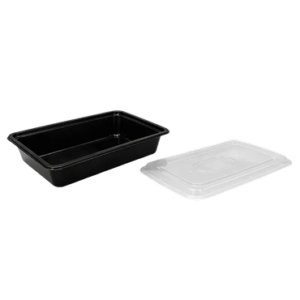58oz Rectangular Black Container 2