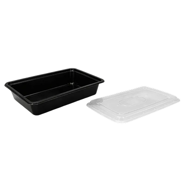 58oz Rectangular Black Container 2