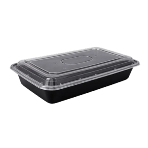 58oz Rectangular Black Container