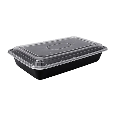 58oz Rectangular Black Container