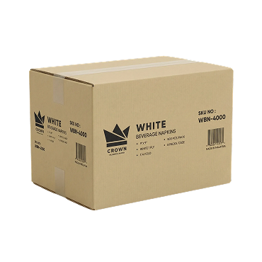 White Bev napkins Carton