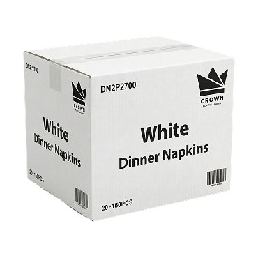 White Dinner Napkins Cartyon